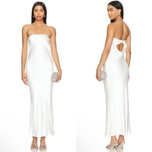 Bec + Bridge Moon Dance Strapless Maxi Dress Ivory